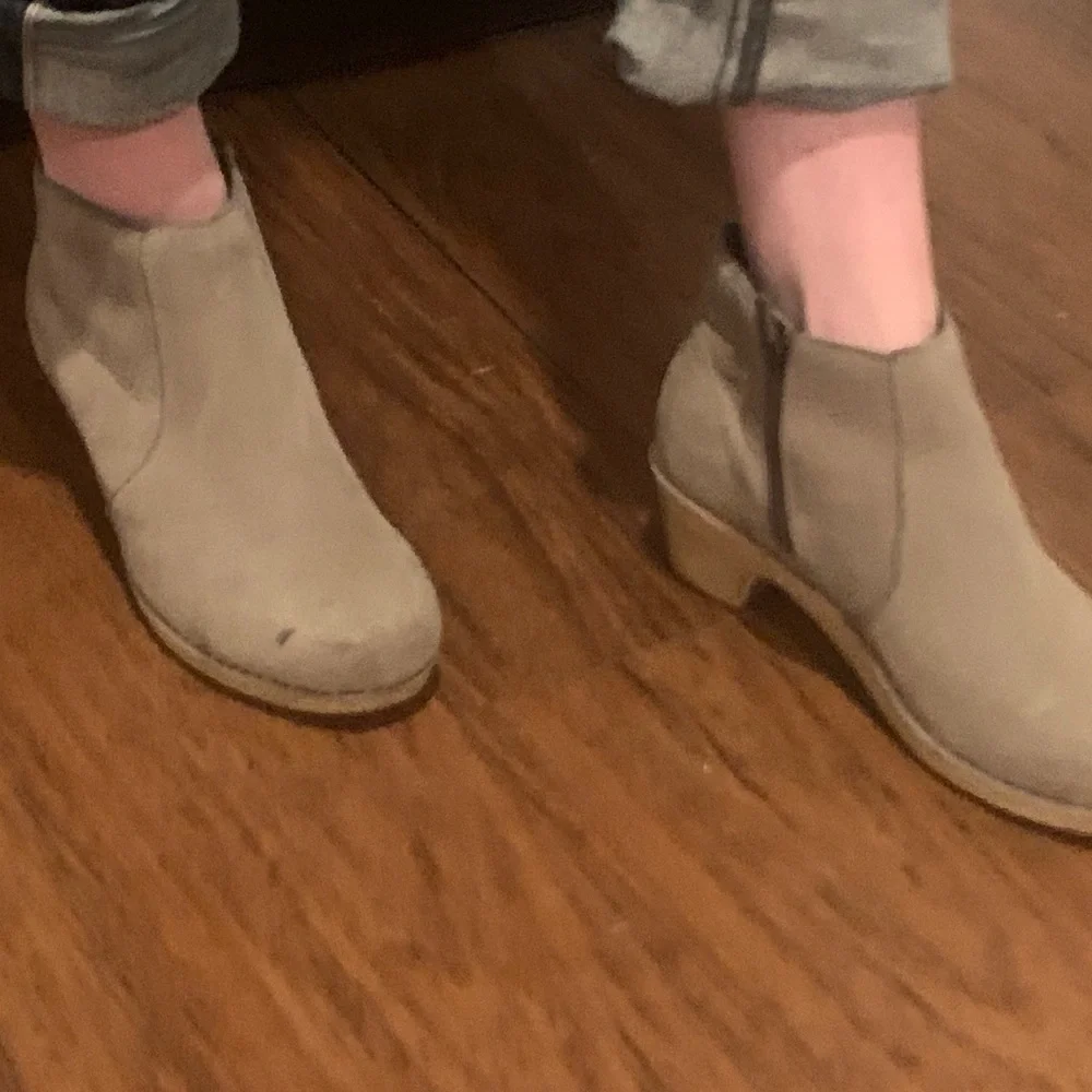 Dansko Taupe Leather Ankle Boots